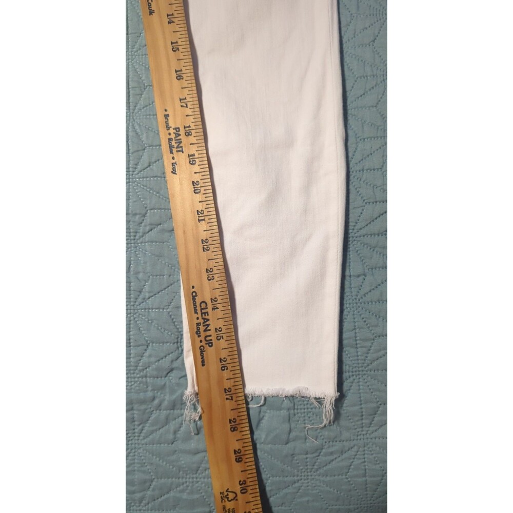 J. Crew 10" High Rise Toothpick Jeans White Sz 27 Preppy Stretch Ankle Length - Picture 11 of 12